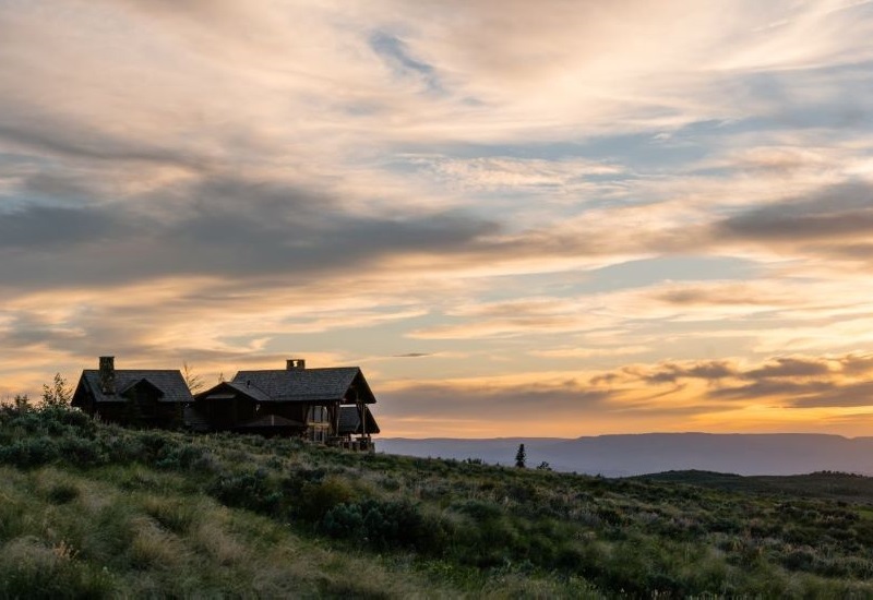 home in Cordillera at sunset